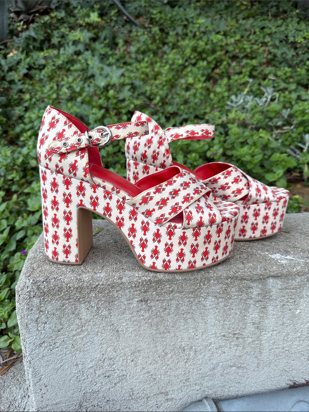 Jeffrey Campbell Lobster Platform Sandals with Ankle Strap
